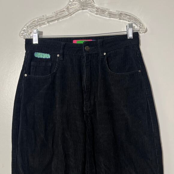 Empyre Corduroy Black Wide Leg Relaxed Baggy Fit Casual Pants Women’s Size 5 - Picture 1 of 7
